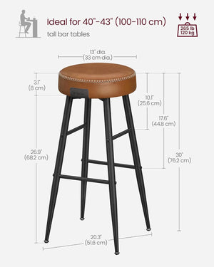 Set of 2 Kitchen Bar Stools