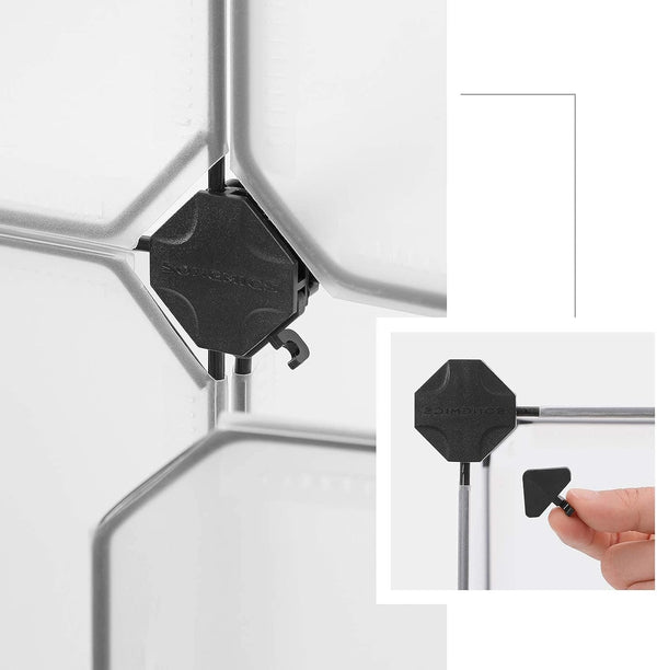 12-Cube Plastic Shoe Organizer with Doors - Karrari