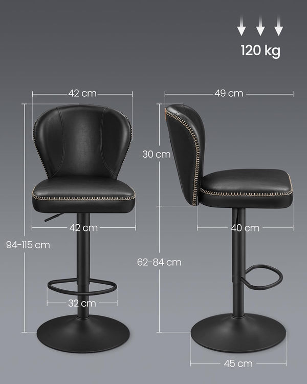 Set of 2 Adjustable Bar Stools - Karrari