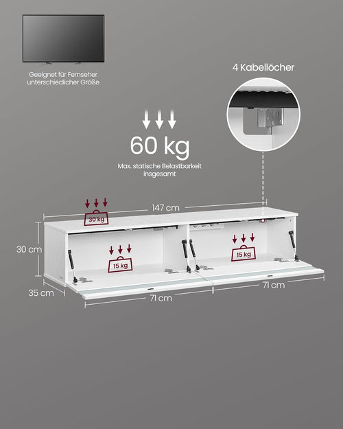 Wall-Mounted TV Cabinet with LED - Karrari