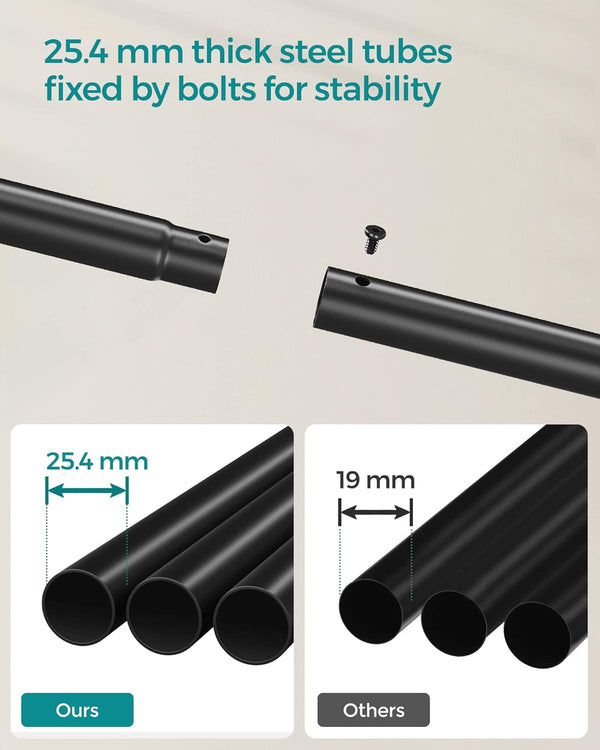 Heavy-Duty Double Clothes Rail with Wheels - Karrari