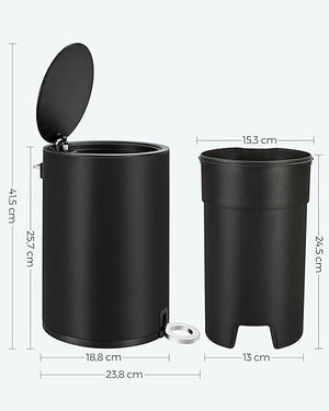 3L Bathroom Trash Can with Lid – Soft Close - Karrari