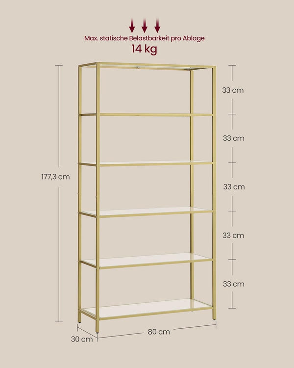 Glass Shelf 6-Tier – Storage - Karrari