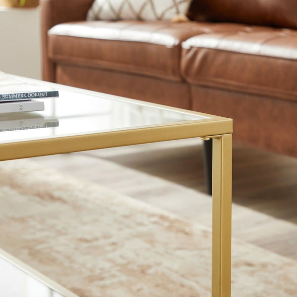 Gold Glass Coffee Table - Karrari