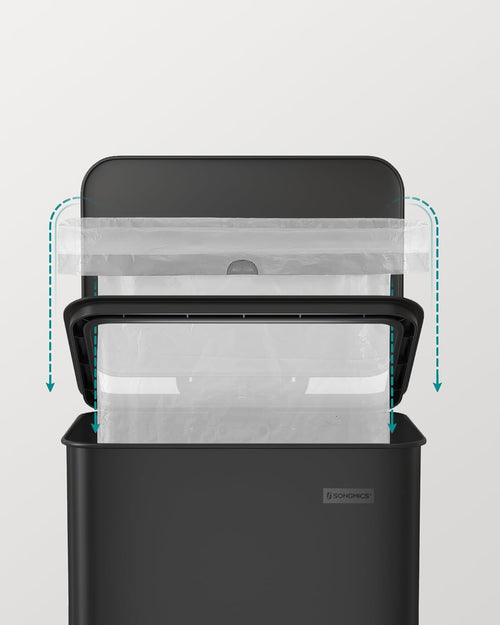 40L Steel Kitchen Pedal Bin (10.5 Gallon) - Karrari