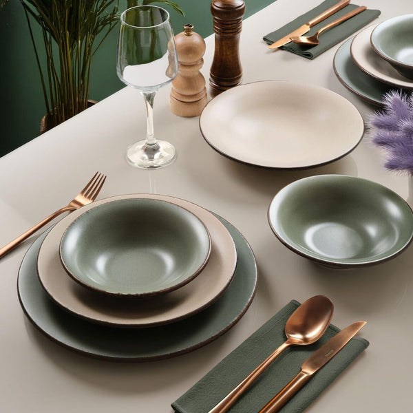 Elegant 12-Piece Dinner Set, 100% Porcelain
