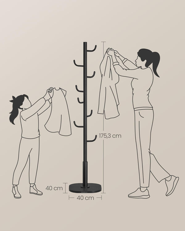 Tree Coat Rack - 8 Hooks