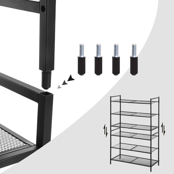 3-Tier Metal Shoe Rack – Fits 9–12 Pairs