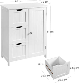 Floor Storage Cabinet with Adjustable Shelf