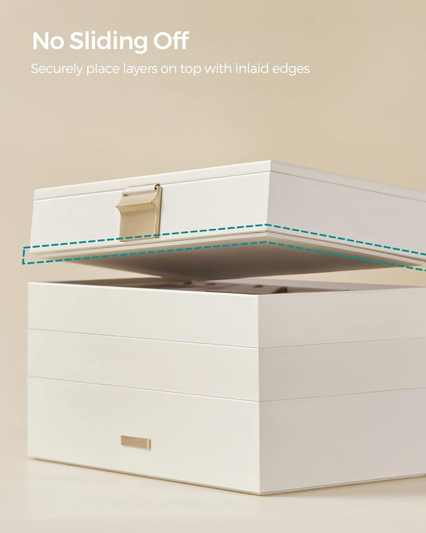 4-Tier Stackable Jewellery Box with Glass Lid - Karrari