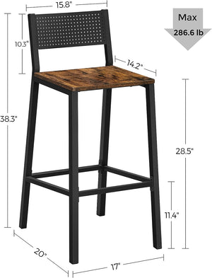 Set of 2 Industrial Kitchen Chairs - Karrari