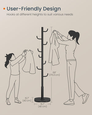 Tree Coat Rack - 8 Hooks - Karrari