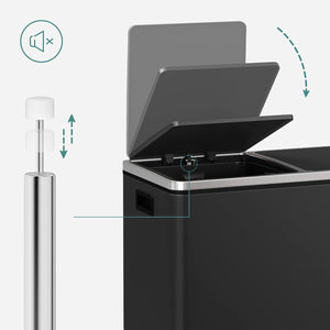 Double Kitchen Pedal Bin 2×30L (Waste & Recycling) - Karrari