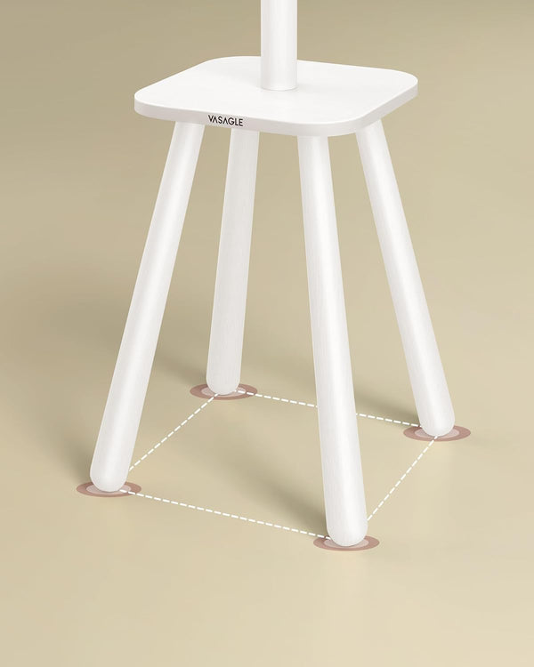 Freestanding Coat Rack with 8 Hooks & Shelf