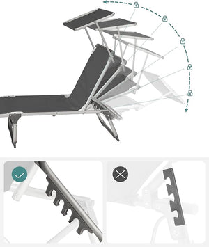 Outdoor Sun Lounger – Adjustable & Portable - Karrari