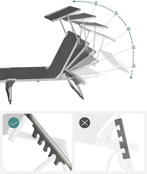 Outdoor Sun Lounger – Adjustable & Portable - Karrari
