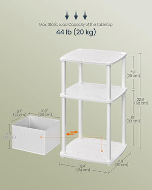 3-Tier Side Table with Basket - Karrari