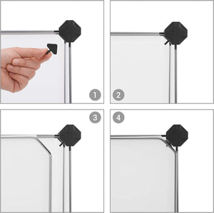 12-Cube Plastic Shoe Organizer with Doors - Karrari