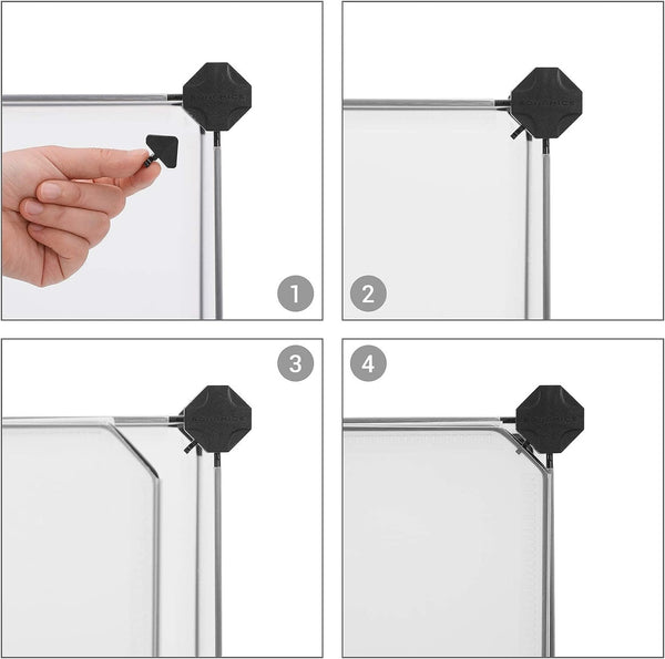 12-Cube Plastic Shoe Organizer with Doors - Karrari