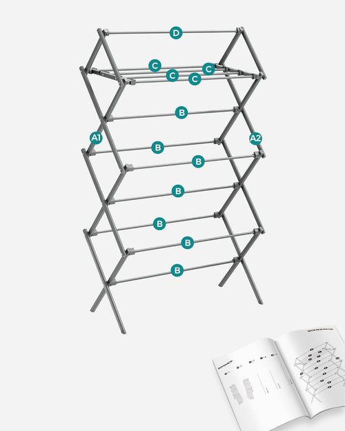 Compact Clothes Horse Dryer – Foldable, Easy Assembly - Karrari