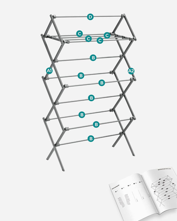 Compact Clothes Horse Dryer – Foldable, Easy Assembly - Karrari
