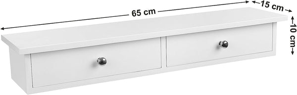 Wall Shelf with 2 Drawers – Gloss Finish - Karrari