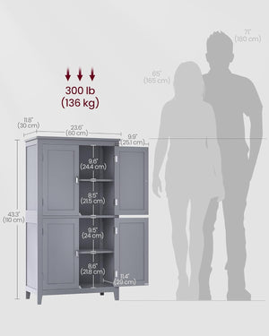 4-Door Bathroom Storage Unit