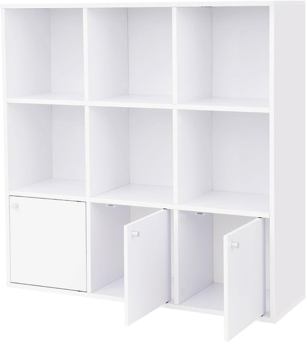 9-Cube Bookshelf with Cabinets - Karrari