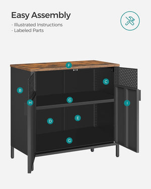 Metal Storage Cabinet with Doors - Karrari