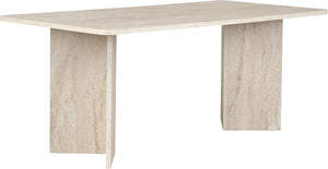 Elegant Dining Table - Travertine Color