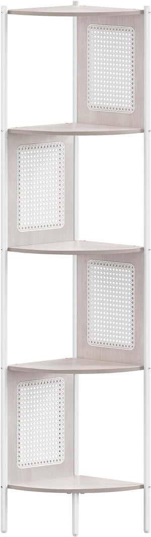 5-Tier Corner Shelf with Polyrattan Sides - Karrari