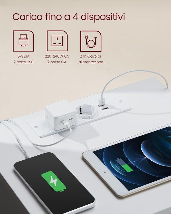 2-Piece Bedside Tables – Drawers & Charging Ports - Karrari