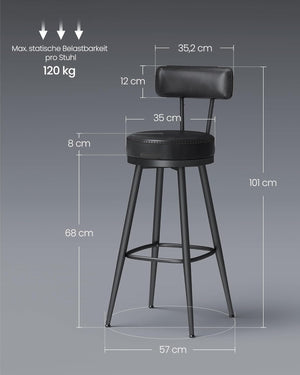 Swivel Faux Leather Bar Stools (Set of 2) - Karrari