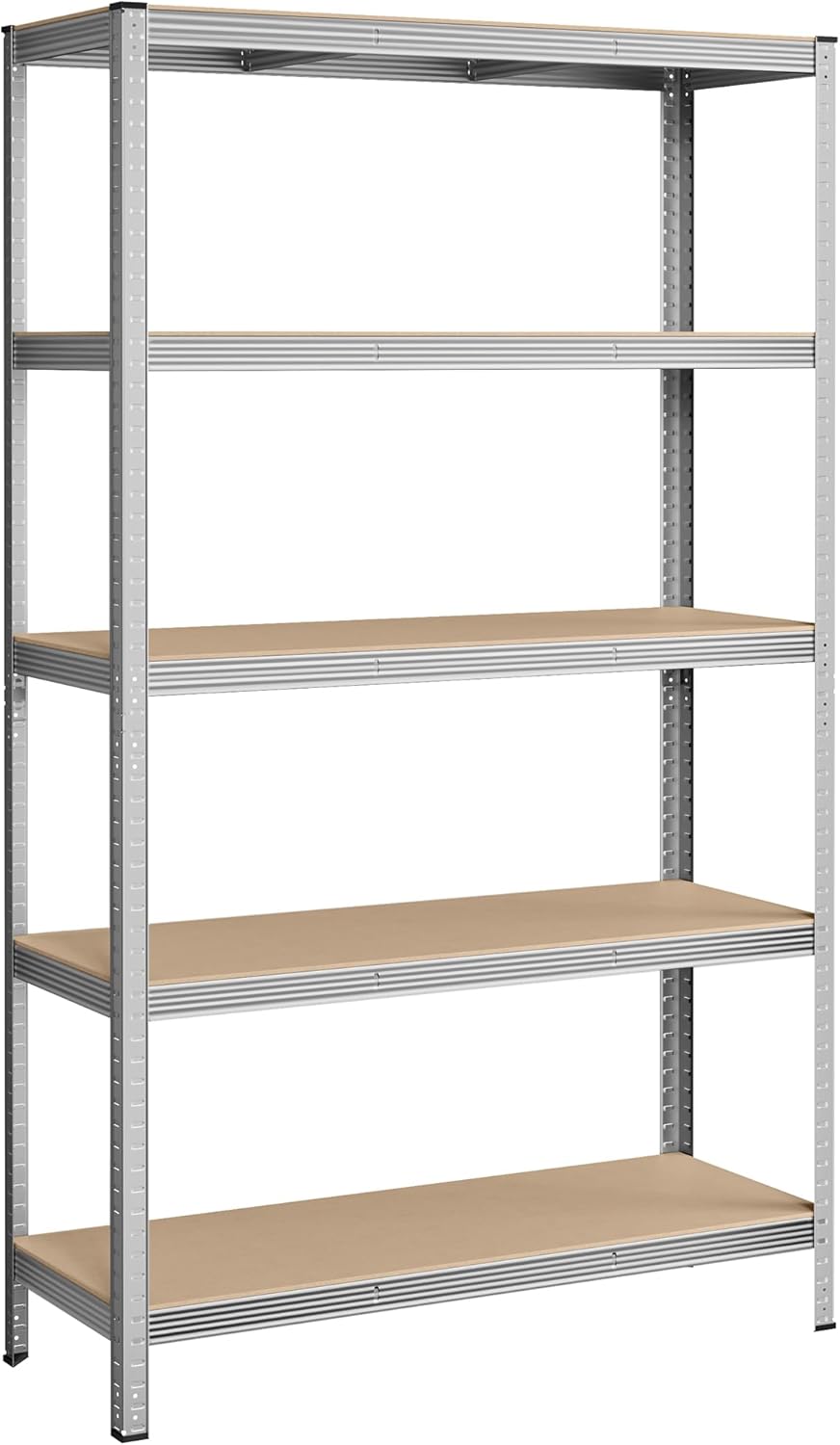 5-Tier Shelving Unit, Steel Shelving Unit for Storage, Tool-Free Assembly, for Garage, Shed, Load Capacity 875 kg, (60 x 120 x 200 cm)