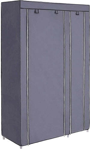 Portable Fabric Wardrobe - Hanging Rail & Shelves - Karrari