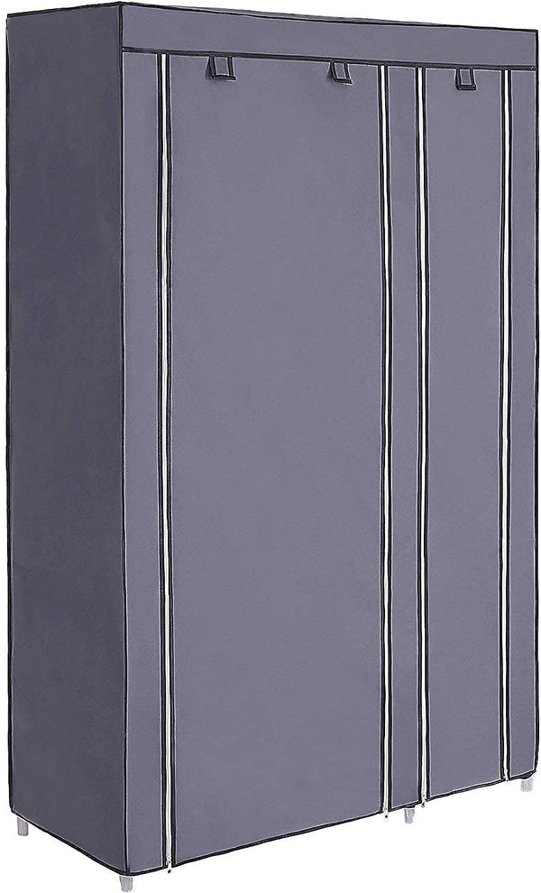 Portable Fabric Wardrobe - Hanging Rail & Shelves - Karrari