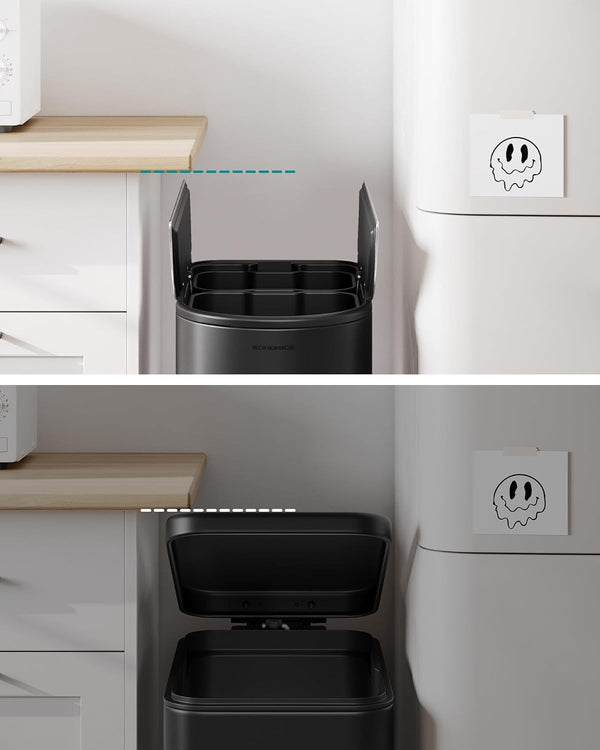 Slim Double Kitchen Bin – 30L + 20L Compartments