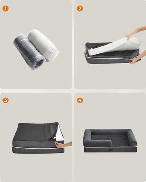 Orthopedic Dog Sofa Bed Removable Washable Cover - Karrari
