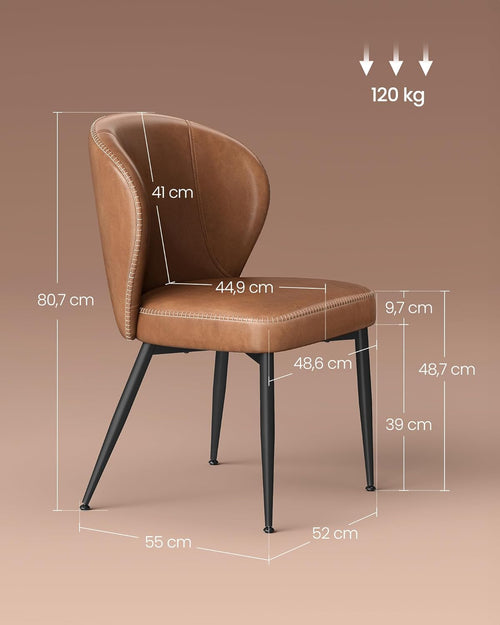 Mid-Century Faux Leather Dining Chairs (set of 2) - Karrari