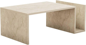 Elegant Marble Design Coffee Table - Travertine Colour - Karrari