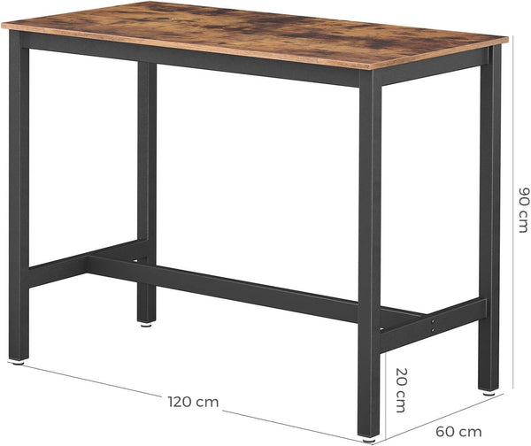 Industrial Bar Table with Metal Frame