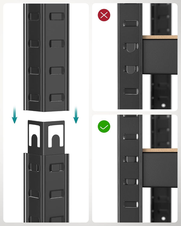 Heavy-Duty Steel Storage Rack - 5-Tier, High Load Capacity (30x75x150cm) - Karrari