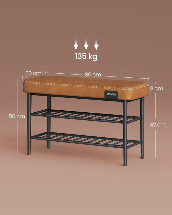 Mid-Century Shoe Rack Storage Bench - Karrari