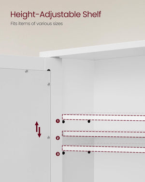 Wall-Mounted Bathroom Cabinet with Mirror Doors