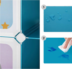 15-Cube Shelving System - Kids Storage Cabinet with Doors