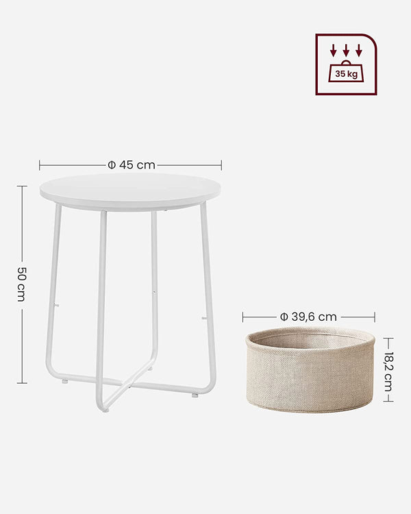 Side Table with Fabric Basket - Karrari