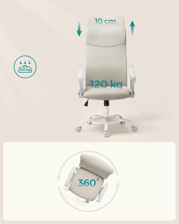 Office Chair – Padded Seat, Swivel & Reclining