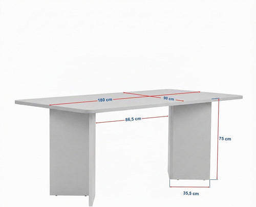Elegant Dining Table - Travertine Color