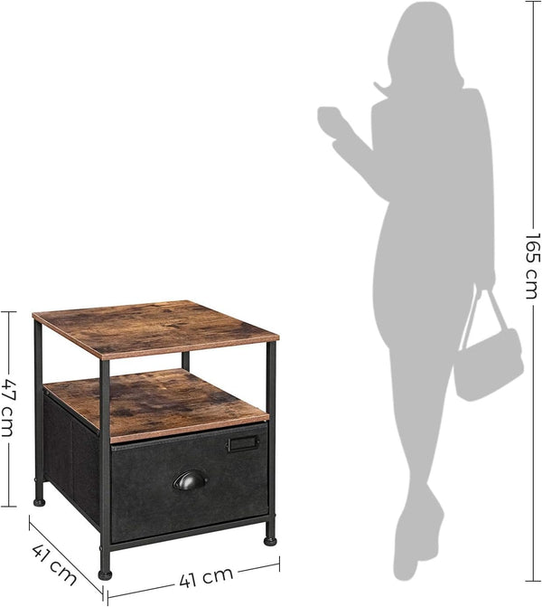 Nightstand with Fabric Drawer - Karrari