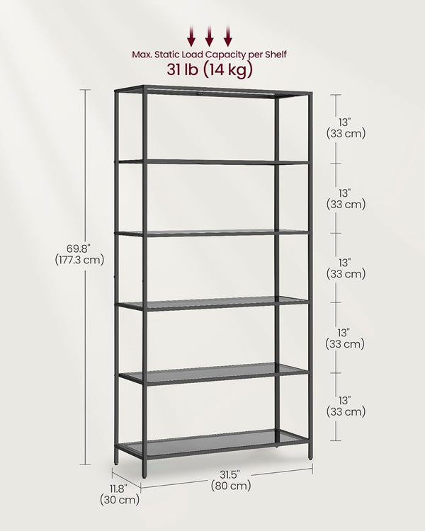6-Tier Glass Shelving Unit - Karrari